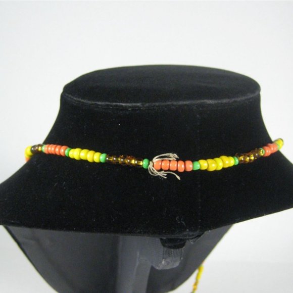 Plastic Beaded Necklace 37 inch Yellow Strand Jewelry Fashion NO CLASP - Picture 6 of 6